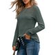 thumbnail image 1 of Camisa de Larga con Encaje para Mujer, Top de Otoño, Moda Elegante, Informal, Tipo Túnica, Suéter, Ropa de . Verde S, 1 of 8