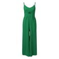 thumbnail image 3 of GZWYHT Jumpsuits for Women Overalls for Women Women Summer Casual Solid Color Hollow Spaghetti Strap Sleeveless Pocket Wide Leg Jumpsuit Rompers for Women Womens Rompers for Summer Green M, 3 of 3