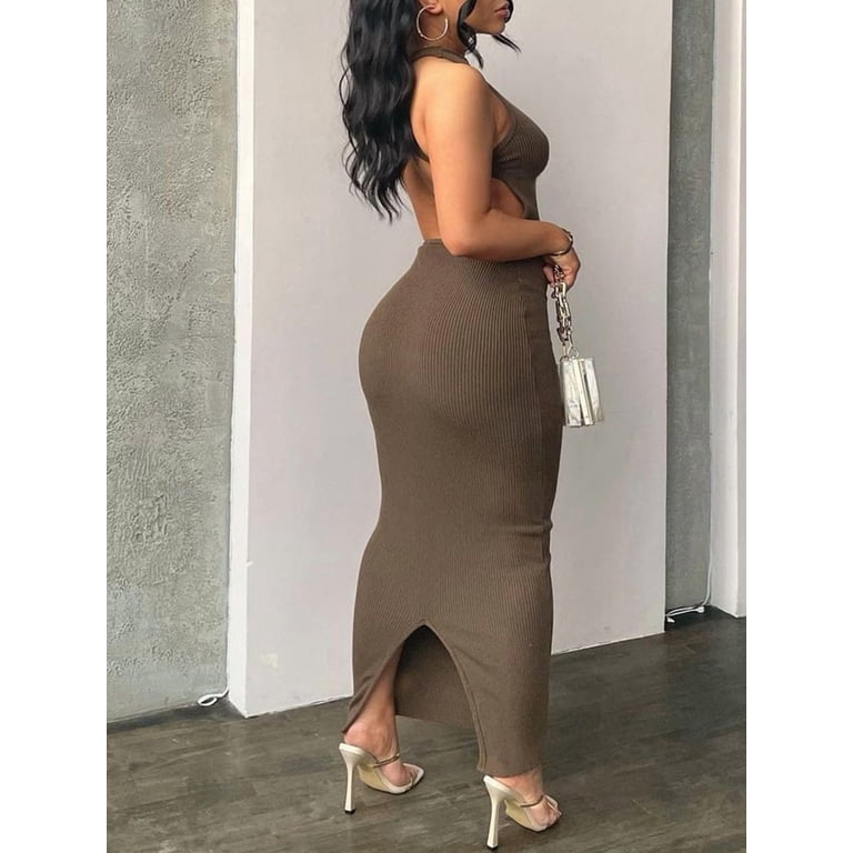 bodycon maxi dress casual LILLUSORY Womens Summer Slip Dresses Double Lined dye ruched bodycon maxi dress Maxi Dress Casual Bodycon Dress