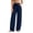 Navy #063, variant on Women Cotton Linen Pants 2026 Spring Summer High Waisted Straight Leg Trousers Drawstring Beach Casual Vacation Pant, 3XL