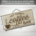 thumbnail image 4 of CounterArt "Coffee Bar" Brown Slatted Pallet Wood Wall Sign 12" by 6", 4 of 7