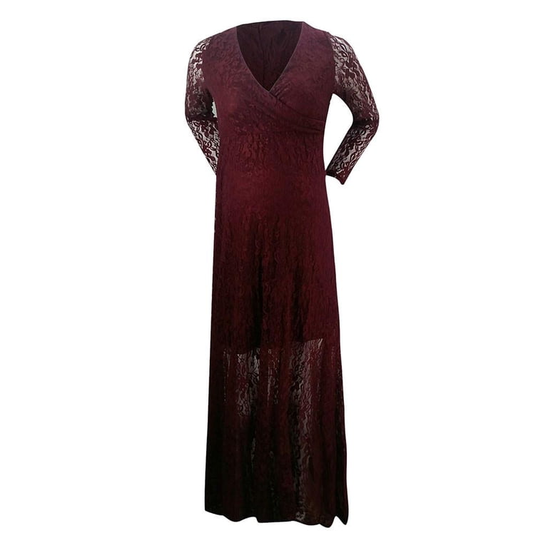 green emerald velvet dress Sexy Lace See-through Maternity Baby Shower Dress main image 0