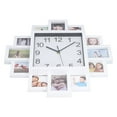 thumbnail image 4 of Fyydes Photo Frame Wall Clock,15.35in White Photo Frame Wall Clock DIY Multi Photo Personalized Clock For Home Decor,DIY Photo Frame Clock, 4 of 8