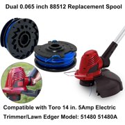 6PC 88512 Dual Trimmer Line Spool for Fits Toro 51480 51480A 51488 14 inch Eletric String Trimmer Edger