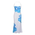thumbnail image 5 of CHUMUD Summer Maxi Dress for Women Hawaiian Sleeveless Halter Slim Fit Bodycon Long Dresses Beach Vacation Casual, 5 of 8