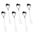 thumbnail image 3 of 6pcs Cucharas de acero inoxidable en forma de corazón Cuchara para remover Vajilla para postre Pastel Café, 3 of 5