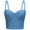 Blue, variant on Women's Bustier Bra Corset Top Adjustable Shoulder Straps Sweetheart Neckline Hook Eye Back Closure Cropped Tank Top 34
