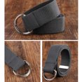 thumbnail image 4 of Qarigey Cinturón de metal de lona Hombres Mujeres Exquisito Fácil de combinar Anti-óxido Ajustable Jeans Cinturones Cintura Gris oscuro Type2 NO2, 4 of 6
