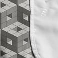 thumbnail image 4 of Cubes Microwave Oven Cover, Greyscale Abstract Structures Building Like Repetitive Volumetric Theme, Water Resistant Organizer with Pockets for Kitchen, 36" x 12", Pale Taupe and Grey, by Ambesonne, 4 of 4