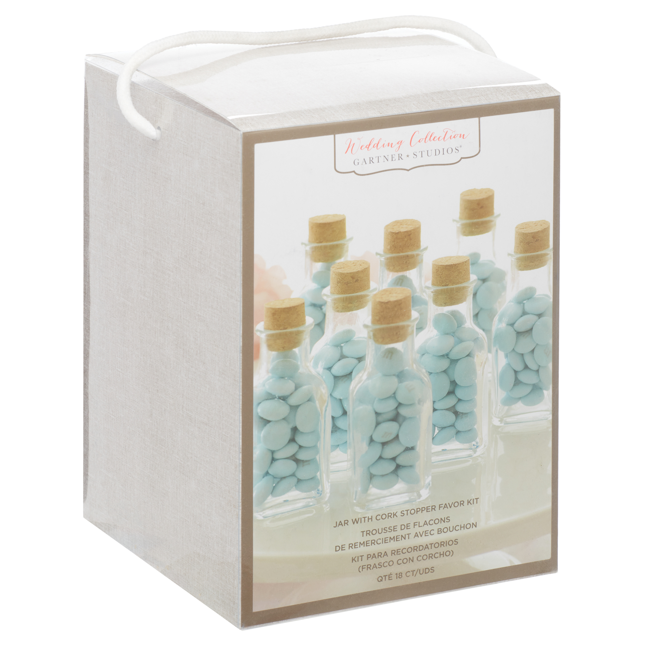 Gartner Studios Glass Cork Top Wedding Favor Jars, 18 Packs - image 4 of 7