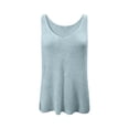 thumbnail image 6 of Women's Sleeveless Knit Beach Top Casual Solid Color Camisole Tank Top Lightweight Breathable Summer Vacation Beachwear Swim Cover Up Top, Green Size M, 6 of 9