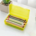 thumbnail image 5 of Lzobxe Plastic Pencil Box Extra Large Capacity, Clear Yellow, 5 of 7