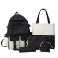 thumbnail image 3 of ibiyuan School Backpacks Nylon Two Tone Spacious 5 In 1 Lightweight School Bag Set for Ages 5th 6th 8th 10th, Middle Elementary, High School, Daily Outings, 3 of 4
