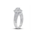 thumbnail image 3 of 14kt White Gold Round Diamond Bridal Wedding Ring Band Set 1 Cttw, 3 of 4