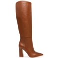 thumbnail image 2 of STEVE MADDEN Womens Brown Cushioned Pointed Toe Block Heel Leather Dress Heeled Boots 8.5 M, 2 of 4