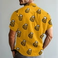 thumbnail image 4 of Domuza Oktoberfest Shirts for Men Casual Relaxed Fit Funny Graphics Beer Festival T Shirt Trendy Short Sleeve Button Up Collared Tops Earthy Yellow XL, 4 of 4