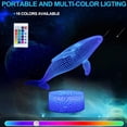 thumbnail image 4 of Lámpara de escritorio 3D de la serie Whale, luz nocturna con control remoto táctil colorida LED, 4 of 5