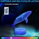 thumbnail image 4 of Lámpara de escritorio 3D de la serie Whale, luz nocturna con control remoto táctil colorida LED, 4 of 5