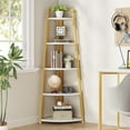 thumbnail image 2 of Tribesigns 5 Gold Tier Corner Bookshelf, 70 inch Tall Corner Ladder Shelf, 2 of 7