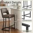thumbnail image 4 of Usaint Modern C-Shaped Counter Stools Set of 6 Ergonomic Kitchen Bar Stools for Kitchen Island, Counter, Home,Dark Brown, 4 of 7