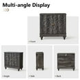 thumbnail image 6 of Wirrytor Antique Black Storage Cabinet, Art Accent Organizer Furniture with 2 Doors in Embossed Patterns, Vintage Small Decorative Sideboard for Home Office, Living Room, 6 of 8