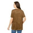 thumbnail image 2 of Woman Within Plus Size Faux Suede Tee, 2 of 4