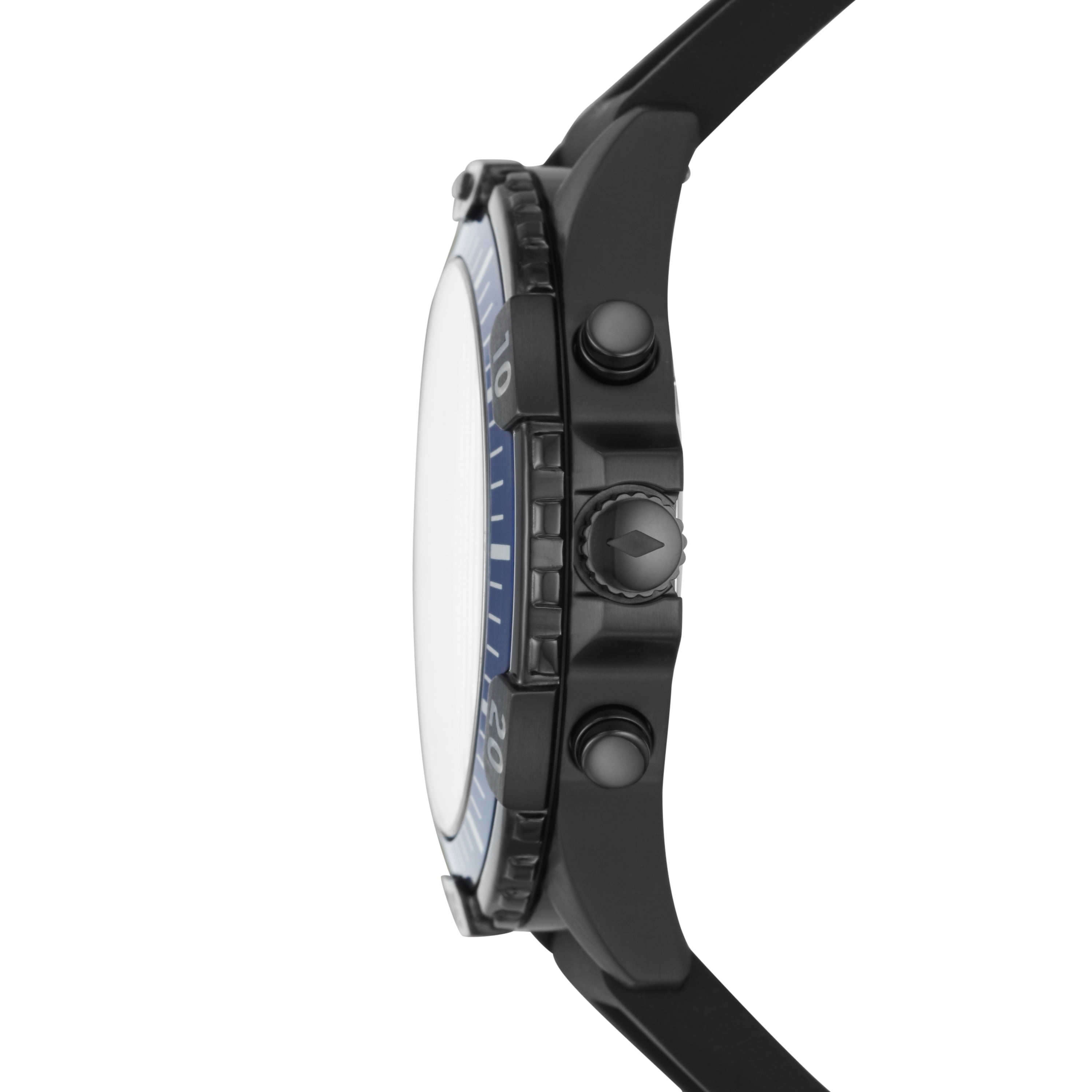 Fossil Men's Garrett Chronograph Black Silicone Watch FS5695