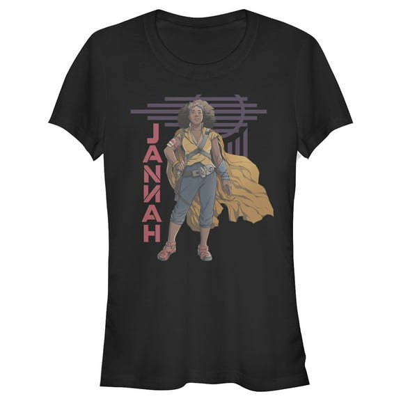 Junior's Star Wars: The Rise of Skywalker Jannah Pose  Graphic Tee Black Small