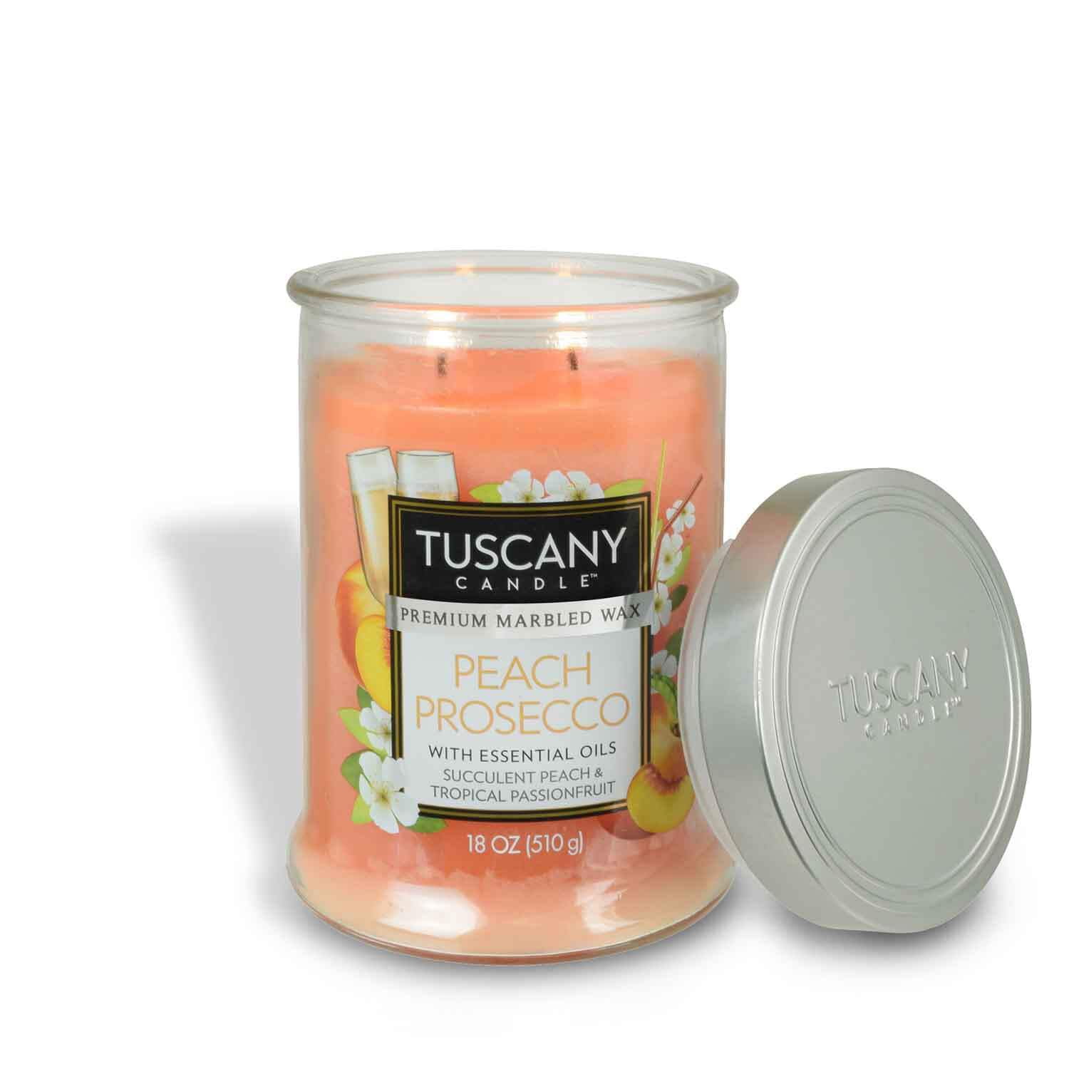 Peach Prosecco Long-Lasting Scented Jar Candle (18 oz)