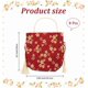 thumbnail image 2 of 8 bolsas de regalo pequeñas con asas y diseño floral de 5,9 x 6,4 pulgadas, con cordón y flores rojas, para dulces, recuerdos de fiesta de té, bolsas de agradecimiento., 2 of 7