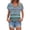 Light Blue, variant on MEICHEN Short Sleeve Shirts Womens Fashion Casual Print V Neck T Shirt Plus Size Tops Loose Fit Blouse