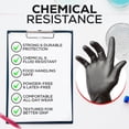 thumbnail image 5 of FIRST GLOVE 3.5 Mil Black Nitrile Disposable Gloves - Food Safe Disposable Gloves, Disposable Cleaning Gloves, Micro Textured Gloves for Enhanced Grip, Latex Free Gloves 100 Ct. (X-Large), 5 of 7