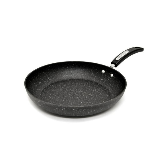 Starfrit The Rock Classique Poêle antiadhésive de 30cm (12") - Aluminium forgé durable - Va au four - Sans PFOA - Facile à nettoyer - Noir