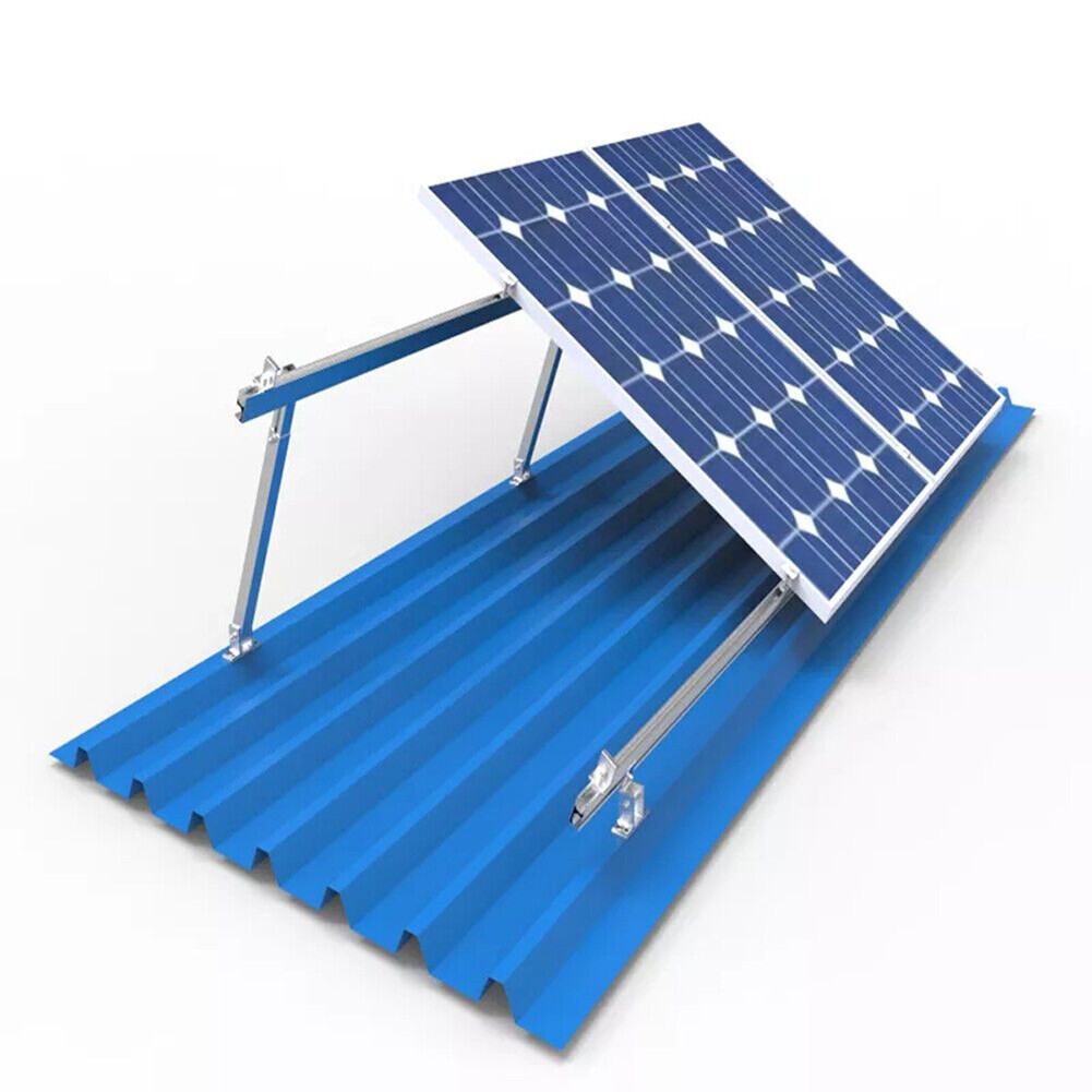 1 Pair Solar Panel Roof Bracket Mounting Stand 15-30° Adjustable Pv Fixings
