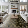thumbnail image 3 of Yellow Geometric Area Rugs 6'x9', Washable Small Throw Rugs for Kitchen Dining room, Modern Abstract Gradient Marble Indoor Outdoor Rug Non-Slip Low Pile Carpet Runner Reversible Floor Mats, 3 of 8