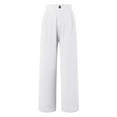 thumbnail image 4 of Women Fashion Elastic Waist Wide Leg Pants For Elastic Waist Loose Comfy Casual Pants Pockets Pants Womens Casual Pants Petite Length Sweat Track Pants Womens plus Sweatpants Business Casual Pants, 4 of 5