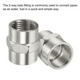 Uxcell G1/2 Female to Female Thread Hex Stainless Steel Pipe Fitting ...