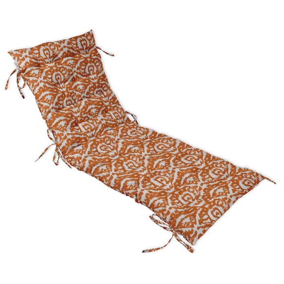 Vargottam Printed Rocking Chair Sofa Cushion With TiesChaise Recliner Quilted Thick Padded Seat Cushions Recliner Garden Outdoor Terrace Bench Cushion 74 X 23 inches-Orange