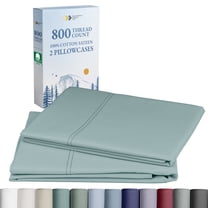 California Design Den 800 Thread Count Standard Pillow Cases Set of 2, 100% Cotton Sateen, Heirloom Soft Smooth & Thick, Fits Standard or Queen Pillows - Soft Teal