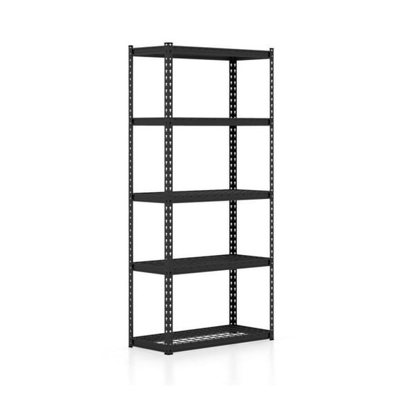 5-Tier Metal Shelving Unit - Garage Storage Shelves - Adjustable Height - 1100lbs Capacity - Anti-Slip Foot Pads - Heavy Duty Wire Shelving