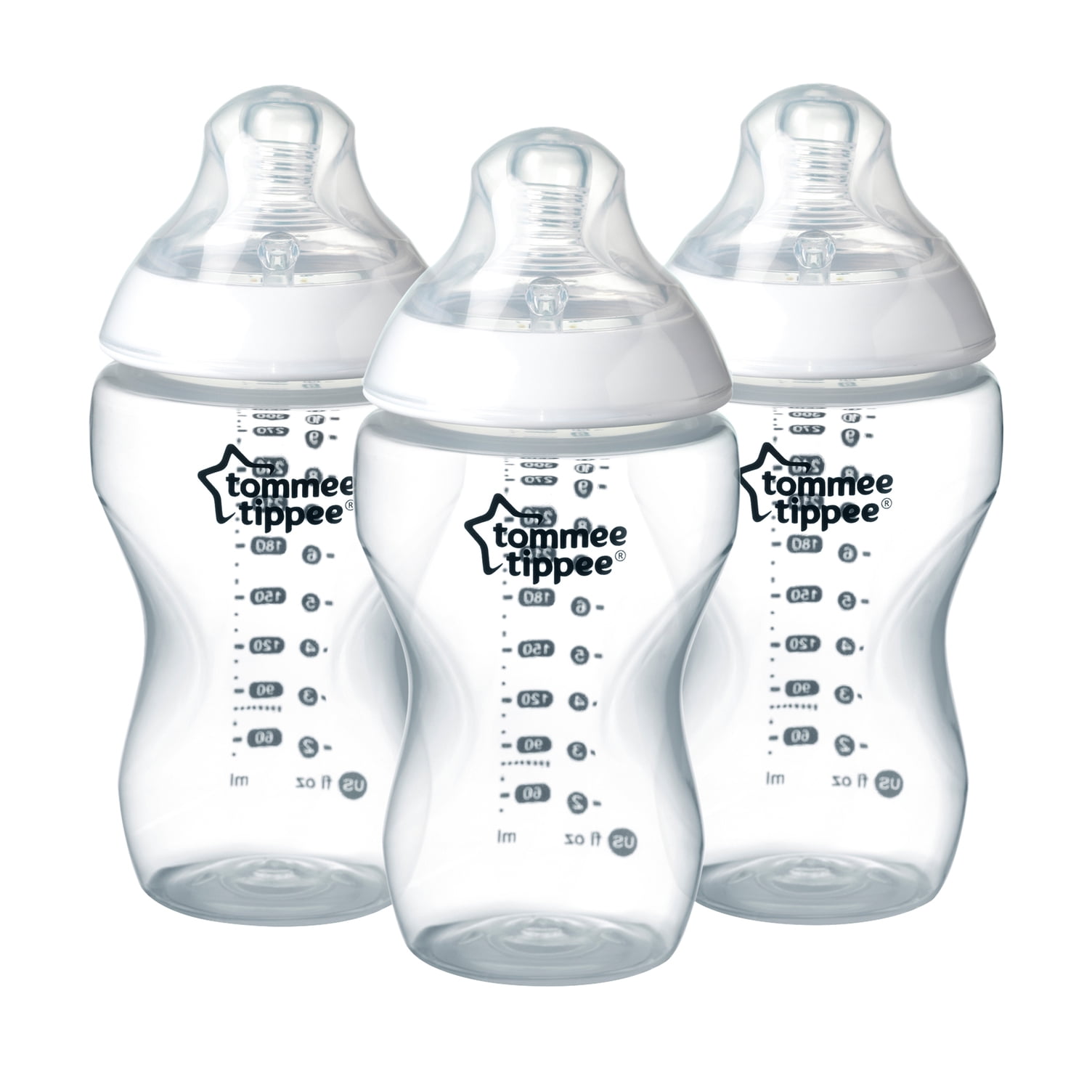 Tommee Tippee Closer to Nature Added Cereal Bottle (11oz, 3 Count) | Y-cut Bottle Nipple, BPA-free