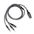 thumbnail image 3 of Cable de carga rápida multiusb de silicona líquida 3 en 1 para puertos iOS/Tipo C/Micro USB, gris, 3 of 5