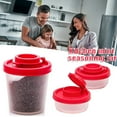 thumbnail image 2 of Salt and Pepper Shakers Moisture Proof Salt Shaker for Camping Picnic Outdoors Kitchen Clear Body, 2 of 6