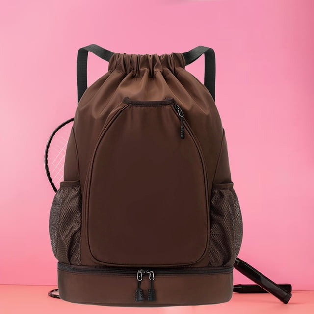 Mochila con cordón para tenis, organizador de bolsas, mochila deportiva para gimnasio, para raquetas de bádminton y tenis al libre.