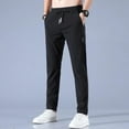 thumbnail image 2 of Zimjoy Men's Glide Pants Quick Dry Elastic Waist Pants Breathable Business Casual Pants with Pockets Drawstring Pant for Men, Black M, 2 of 5