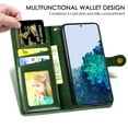 thumbnail image 2 of Wallet Case for Samsung S9 Plus Magnetic Clasp Folio Kickstand Premium Leather Case with Hand Strap, [RFID Blocking] Credit Card Slots Shockproof TPU Inner Cover for Samsung Galaxy S9 Plus, Green, 2 of 8