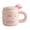 Pink, variant on Pink Pink Easter Bunny Ceramic Coffee Tea Mug With Lid Spoon And Gift Box Set Home Office Decoration