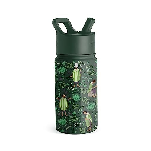 Botella de agua Simple Modern Encanto Bruno Kids con pajita de 350 ml