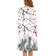 thumbnail image 3 of FKELYI Music Christmas Women Dress Leisure Hazelnut Candy Cane Swing Skater Dress Polyester Long Sleeve Dress for Women Wedding Guest Size 4XL, 3 of 4
