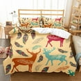 thumbnail image 1 of Boho Chic Antlers Duvet Cover for Kids Boys Teens Adult Bohemian Deer Printed Christmas Elk Comforter Cover Exotic Animal Antlers Snowflake Printed Bedding Set Quilt Cover with 2 Pillow Cases, 1 of 6